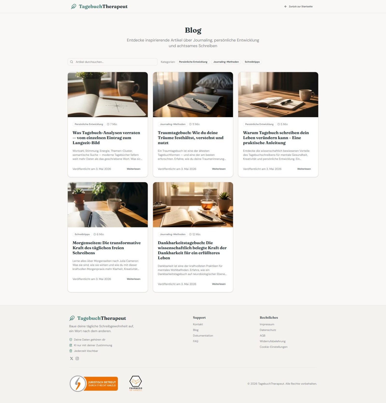 Tagebuchtherapeut - Blog